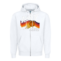 White the valley oop phoenix basketball retro sunset basketball t shirt Zipper Hoodie - artisFamous