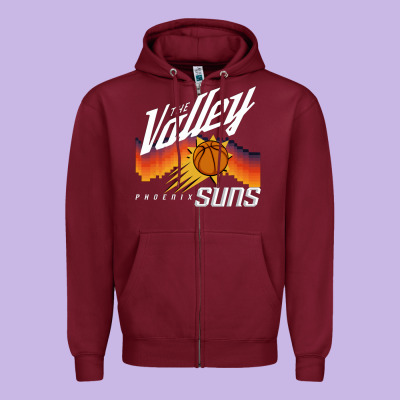 The Valley Oop Phoenix Basketball Retro Sunset Basketball T Shirt Zipper Hoodie Designed By Artisfamous