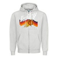Dove Grey the valley oop phoenix basketball retro sunset basketball t shirt Zipper Hoodie - artisFamous