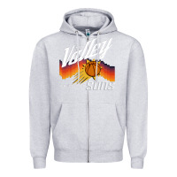 Heather Grey the valley oop phoenix basketball retro sunset basketball t shirt Zipper Hoodie - artisFamous