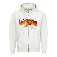 Oatmeal Heather the valley oop phoenix basketball retro sunset basketball t shirt Zipper Hoodie - artisFamous