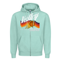 Seafoam the valley oop phoenix basketball retro sunset basketball t shirt Zipper Hoodie - artisFamous