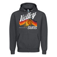 Smoke the valley oop phoenix basketball retro sunset basketball t shirt Zipper Hoodie - artisFamous