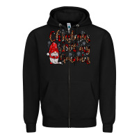 Black christmas with my gnomies Zipper Hoodie - JahusDesignShop