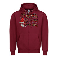 Burgundy christmas with my gnomies Zipper Hoodie - JahusDesignShop