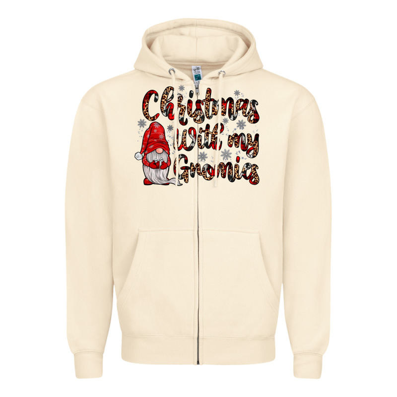 Christmas With My Gnomies Zipper Hoodie by JahusDesignShop | Teevron