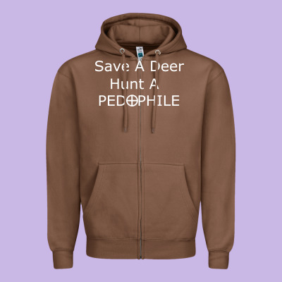 Save A Deer   Hunt A Pedophil Zipper Hoodie Designed By Artisfamous
