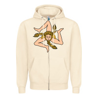 Sandshell sicilian triskelion Zipper Hoodie - artisFamous