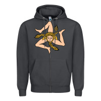 Smoke sicilian triskelion Zipper Hoodie - artisFamous