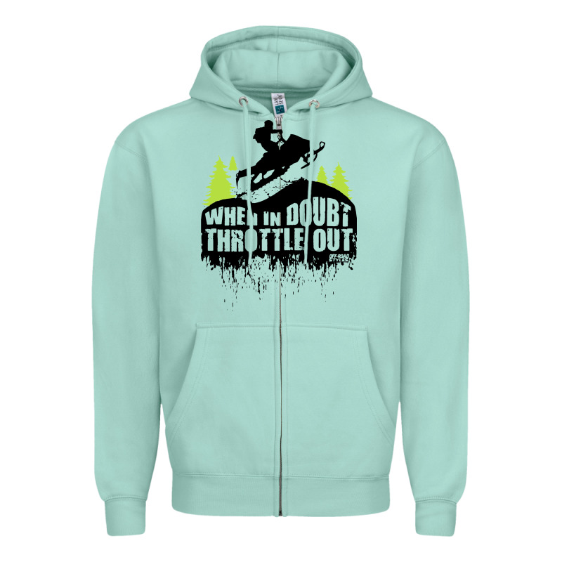 Snowmobile Throttle Zipper Hoodie by artisFamous | Teevron