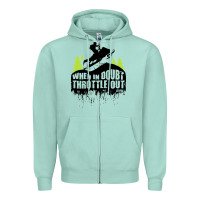 Seafoam snowmobile throttle Zipper Hoodie - artisFamous