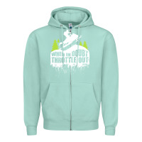 Seafoam snowmobile throttle Zipper Hoodie - artisFamous