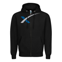 Black space X Zipper Hoodie - artisFamous