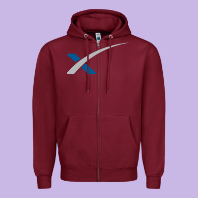 Space X Zipper Hoodie Designed By Artisfamous
