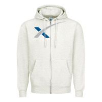 Oatmeal Heather space X Zipper Hoodie - artisFamous
