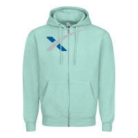 Seafoam space X Zipper Hoodie - artisFamous