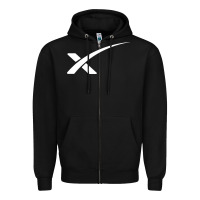 Black space X Zipper Hoodie - artisFamous