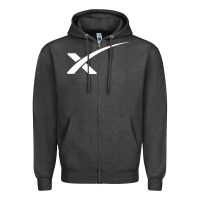 Charcoal Heather space X Zipper Hoodie - artisFamous