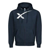 Navy space X Zipper Hoodie - artisFamous
