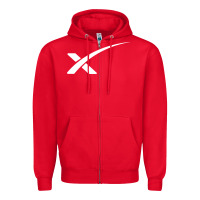 Red space X Zipper Hoodie - artisFamous