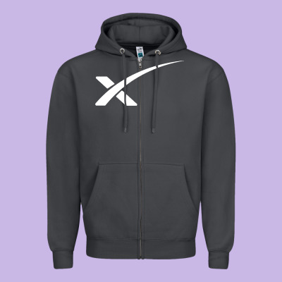 Space X Zipper Hoodie Designed By Artisfamous