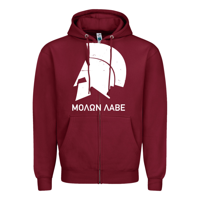Spartan Helmet Zipper Hoodie by artisFamous | Teevron