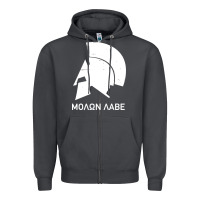 Smoke spartan helmet Zipper Hoodie - artisFamous