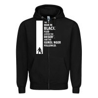 Black the man in black fled across the desert Zipper Hoodie - artisFamous