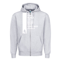 Heather Grey the man in black fled across the desert Zipper Hoodie - artisFamous