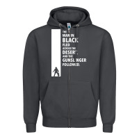 Smoke the man in black fled across the desert Zipper Hoodie - artisFamous