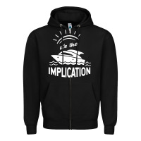 Black the implication   its always sunny in philadelphia Zipper Hoodie - artisFamous