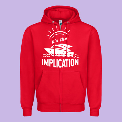 The Implication   Its Always Sunny In Philadelphia Zipper Hoodie Designed By Artisfamous