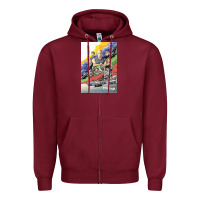 Burgundy fast and furious 9 Zipper Hoodie - artisFamous