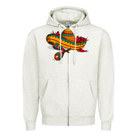 Oatmeal Heather maracas sombrero mexican Zipper Hoodie - artisFamous