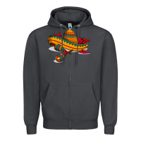 Smoke maracas sombrero mexican Zipper Hoodie - artisFamous