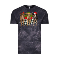 Cloud Black christmas heifers back view Vintage Tee - RanaPortraitStore