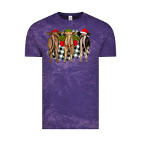 Cloud Purple christmas heifers back view Vintage Tee - RanaPortraitStore