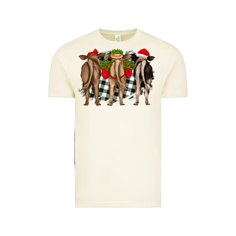 Christmas Heifers Back View Vintage Tee by RanaPortraitStore | Teevron