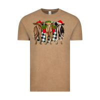 Vintage Coffee christmas heifers back view Vintage Tee - RanaPortraitStore