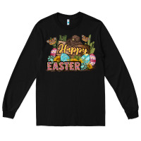 Black Happy Easter Long Sleeve Tee - LillyAllenDesigns