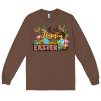 Chestnut Happy Easter Long Sleeve Tee - LillyAllenDesigns