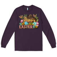 Plum Happy Easter Long Sleeve Tee - LillyAllenDesigns