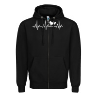 Heartbeat Recumbent Bicycle Bike Cyclist Biking Zipper Hoodie | Teevron