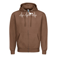Chestnut heartbeat recumbent bicycle bike cyclist biking Zipper Hoodie - artisFamous