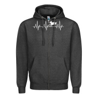 Charcoal Heather heartbeat recumbent bicycle bike cyclist biking Zipper Hoodie - artisFamous