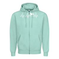 Seafoam heartbeat recumbent bicycle bike cyclist biking Zipper Hoodie - artisFamous