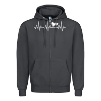 Smoke heartbeat recumbent bicycle bike cyclist biking Zipper Hoodie - artisFamous