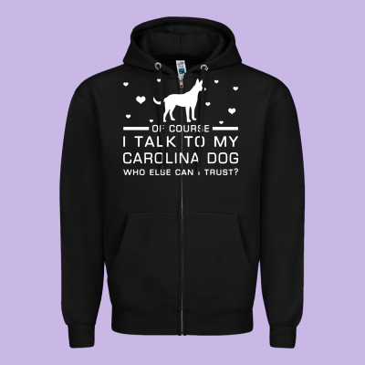 Carolina Dog Zipper Hoodie Designed By Artisfamous