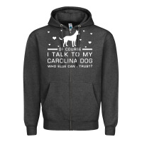 Charcoal Heather carolina dog Zipper Hoodie - artisFamous