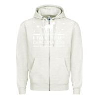 Oatmeal Heather carolina dog Zipper Hoodie - artisFamous
